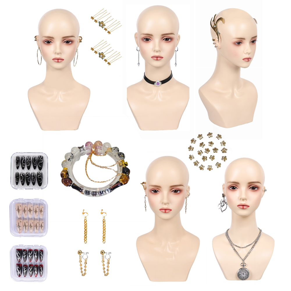 KPop Demon Hunters (2025) Rumi False Nails Necklace Earrings Hair Clips Zoey Mira Huntrix Cosplay Accessories Props - Original