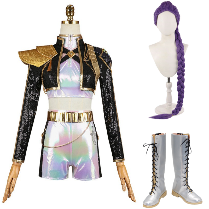 KPop Demon Hunters (2025) Rumi Golden Black White Set Outfits Cosplay ...