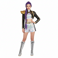 KPop Demon Hunters (2025) Rumi Golden Black White Set Outfits Cosplay Costume