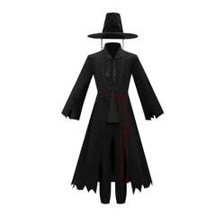 KPop Demon Hunters (2025) Saja Boys Jinu Black Robe Set Outfits Cosplay Costume