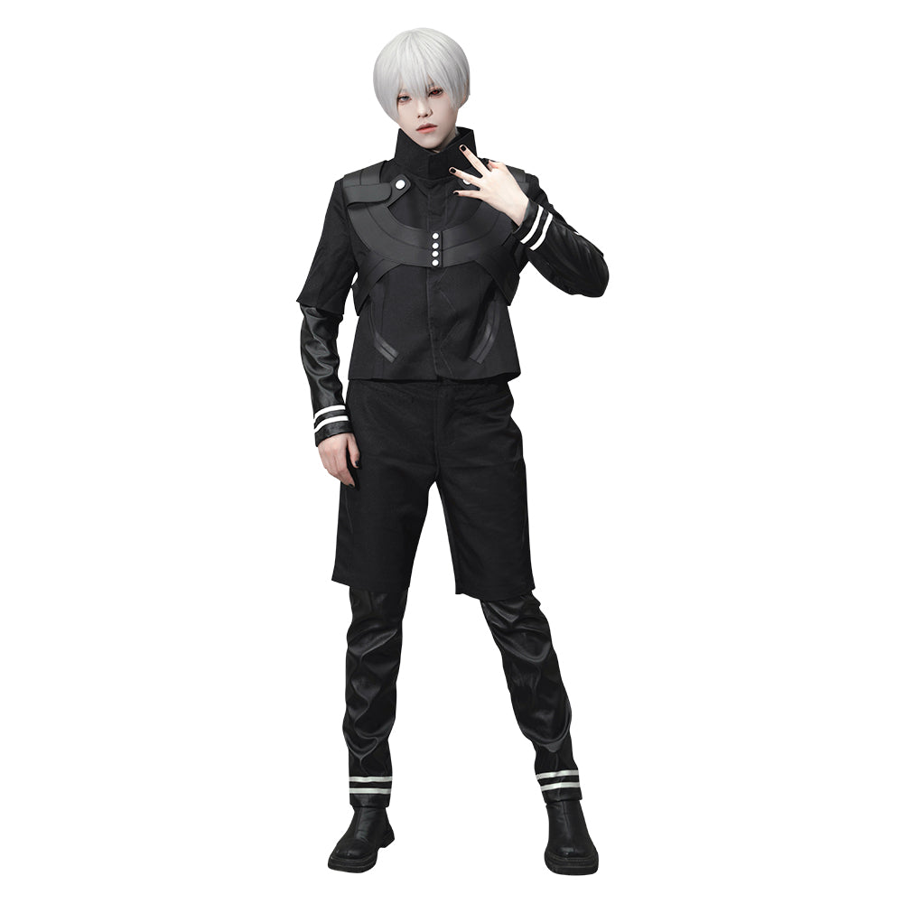 Ken Kaneki Black Jumpsuit Set Cosplay Costume Halloween Carnival Suit