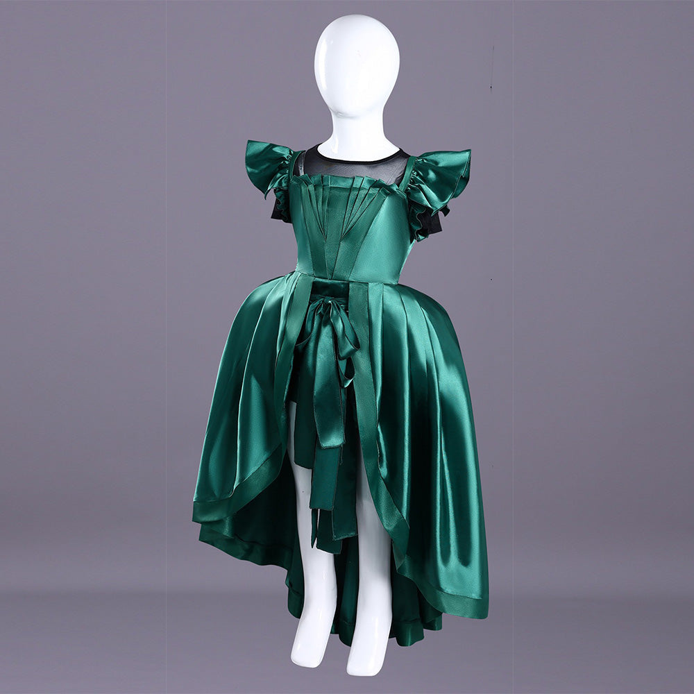 Kids Children Agnes DeMille Dead Dance Green Dress Gown Outfit Cosplay Coshduk Kids Children Agnes DeMille Dead Dance Green Dress Gown Outfit Cosplay Coshduk