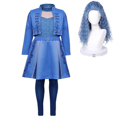Kids Children Descendants: Wicked Wonderland (2026) Chloe Blue Jacket Skirt Set Outfits Cosplay Costume