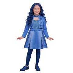 Kids Children Descendants: Wicked Wonderland (2026) Chloe Blue Jacket Skirt Set Outfits Cosplay Costume