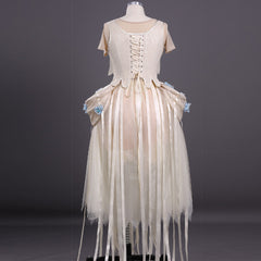 Kids Children Enid Sinclair Dead Dance Apricot Dress Gown Outfit Cosplay Costume
