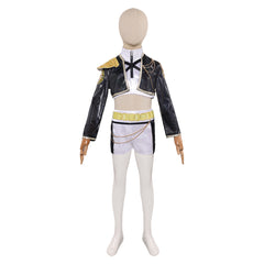Kids Children KPop Demon Hunters (2025) Golden Huntrix Rumi Mira Black White Outfits Cosplay Costume