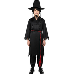 Kids Children KPop Demon Hunters (2025) Jinu Saja Boys Grim Reaper Black Set Outfits Cosplay Costume