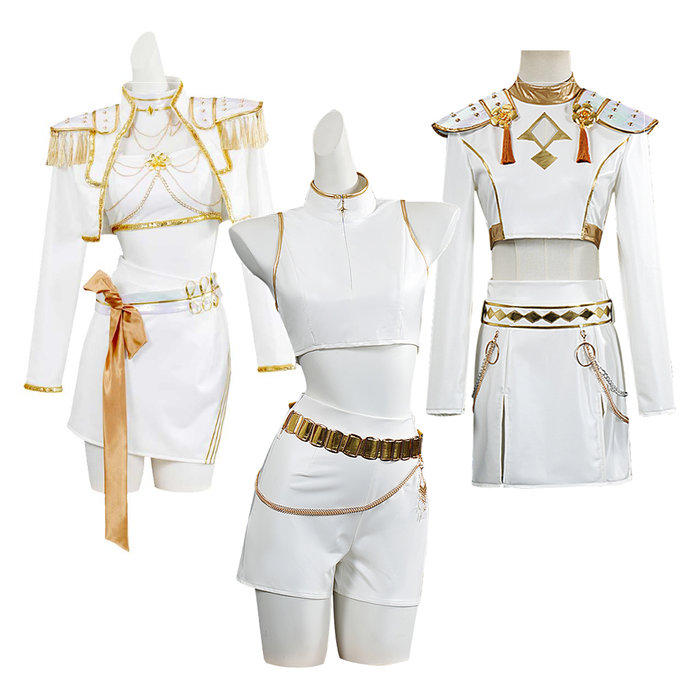 Kids Children (2025) What It Sounds Like Rumi Mira Zoey Huntrix White Set Cosplay Costume