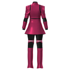 Kids Children M3gan 2.0 Purple Mecha Combat Outfits Cosplay Costume Halloween Carnival Suit