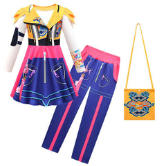 Kids Children Rumi Zoey Mira Printed Dress Pants Bag Outfits Cosplay Costume