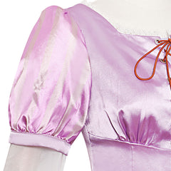 Kids Children Tangled Rapunzel Princess Pink Satin Dress Outfits Cosplay Costume