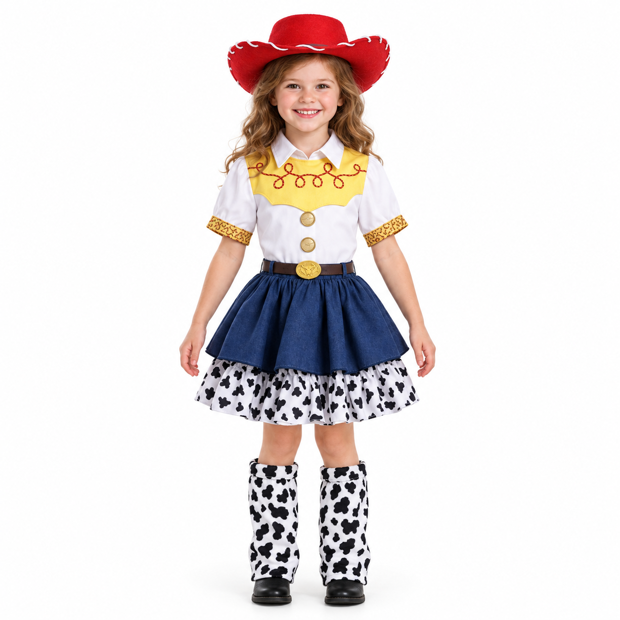 Kids Children Toy Story (2026) Jessie Blue Layered Dress Cowgirl Set Outfits Cosplay Costume