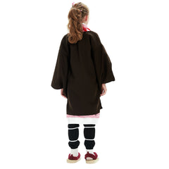 Kids Girls Anime Kamado Nezuko Kimono Set Outfits Cosplay Costume Halloween Carnival Suit