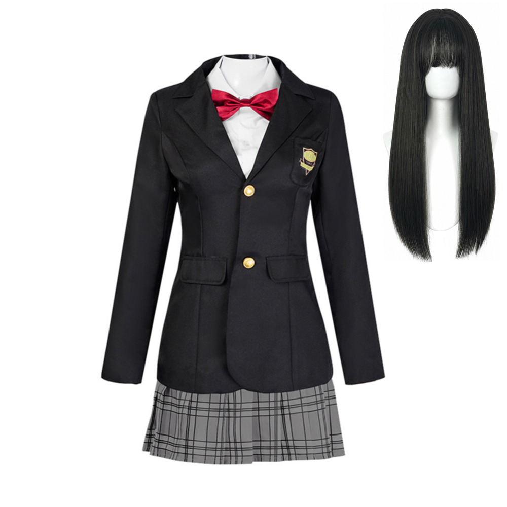Kill Bill Gogo Yubari Balck School Uniform Set Outfits Cosplay Costume