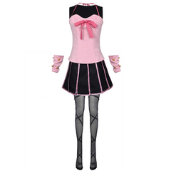 Lucy Steel Pink Black Skirt Set Outfits Cosplay Costume Halloween Suit
