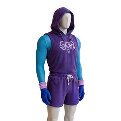 Masters Of The Universe (2026) Skeletor Purple Hoodie Shorts Set Outfits Cosplay Costume