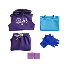 Masters Of The Universe (2026) Skeletor Purple Hoodie Shorts Set Outfits Cosplay Costume
