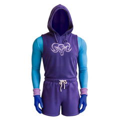 Masters Of The Universe (2026) Skeletor Purple Hoodie Shorts Set Outfits Cosplay Costume
