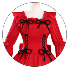 May I Ask For One Final Thing (2025) Scarlet Red Dress Set Outfits Cosplay Costume