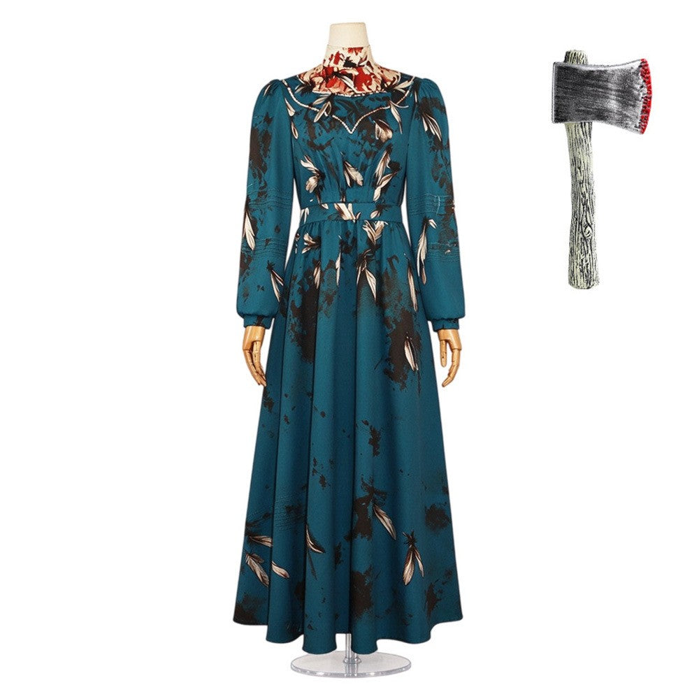 Monster: The Lizzie Borden Story (2026) Lizzie Borden Blue Dress Outfits Cosplay Costume Halloween Carnival Suit