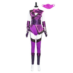 Mortal Kombat 11 Mileena Purple Set Cosplay Costume Halloween Carnival Suit