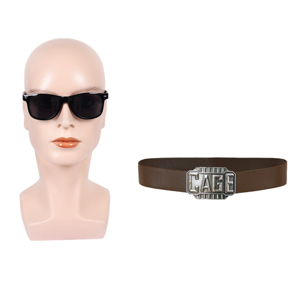 Mortal Kombat II (2026) Johnny Cage Uncaged Fury Belt Glasses Cosplay Accessories Props