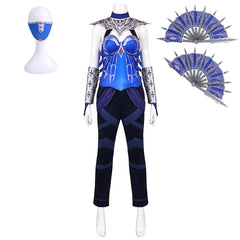 Mortal Kombat II (2026) Kitana Blue Top Set Outfits Halloween Cosplay Costume