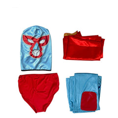 Nacho Libre Nacho Red Wrestler's Cloak Pants Set Cosplay Costume Halloween Carnival Suit