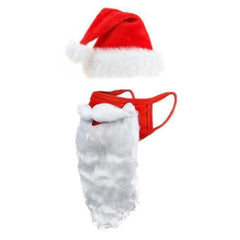 Christmas 2023 Funny Santa Bearded Face Mask Cosplay Accessories Halloween Carnival Props