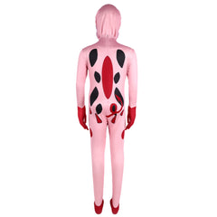 Kids Adult TV Hazbin Hotel Fat Nuggets Pink Jumpsuit Cosplay Costume Halloween Carnival Suit