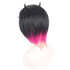 Game Valorant Clove Black Wig Cosplay Accessories Halloween Carnival Props