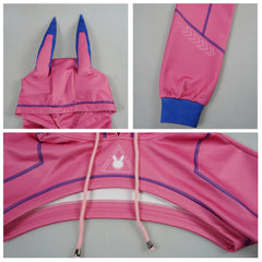 Cyberpunk Suit Rabbit Pink Blue Hoodie Jumpsuit Set Outfits Cosplay Costume