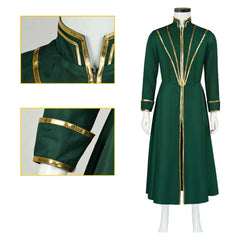 Octopath Traveler Temenos Mistral White Cloak Green Coat Cleric Outfits Cosplay Costume