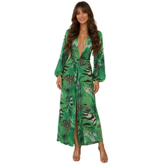 Off Campus (2026) Allie Hayes Green Open Back Summer Dress Outfits Cosplay Costume