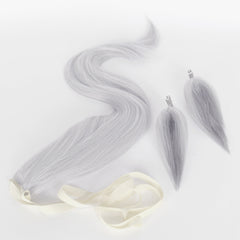 Oguri Cap White Wig Ears Tail Cosplay Accessories Halloween Carnival Props