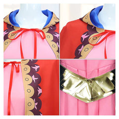 One Piece Nefertari Vivi Pink Dress Outfits Cosplay Costume Halloween Carnival Suit