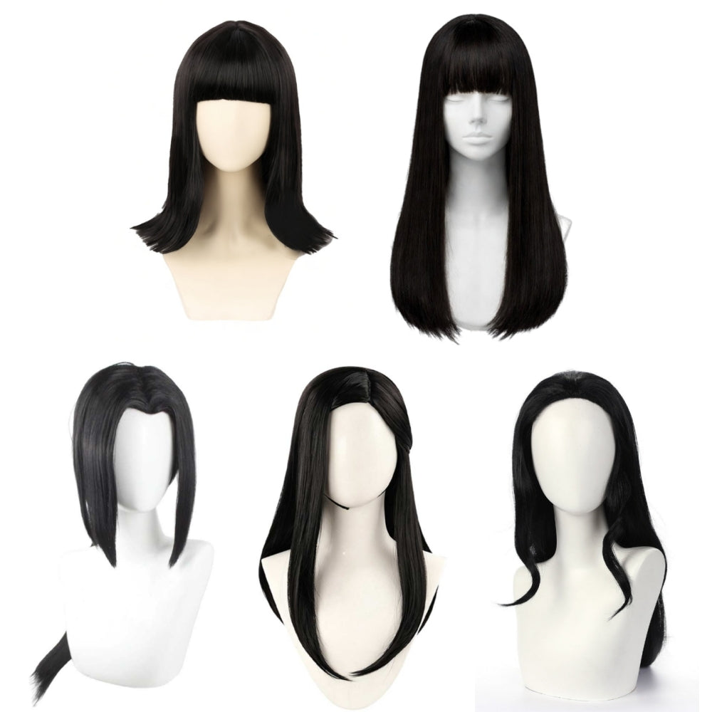One Piece Nico Robin Black Wigs Cosplay Accessories Halloween Carnival Props