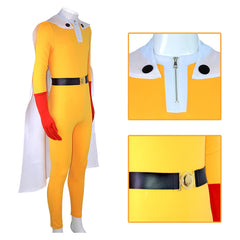 One Punch Man Season 3 (2025) Saitama Yellow Jumpsuit Cosplay Costume Halloween Carnival Suit