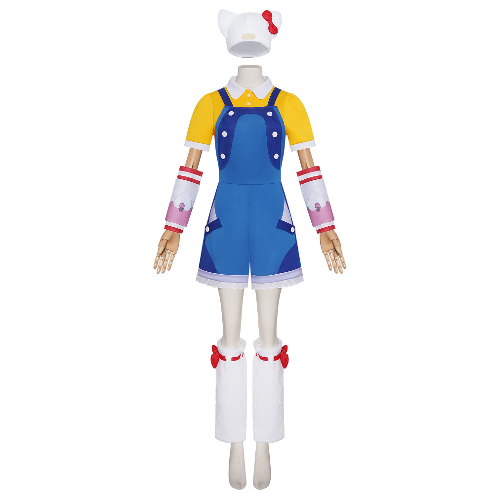 Overwatch Juno Yellow Blue Kitty Set Outfits Cosplay Costume