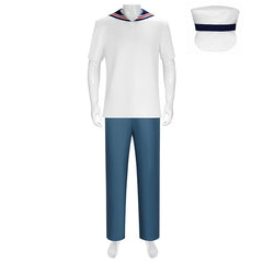 Popeye The Slayer Man Sailor Man White Blue Set Outfits Cosplay Costume