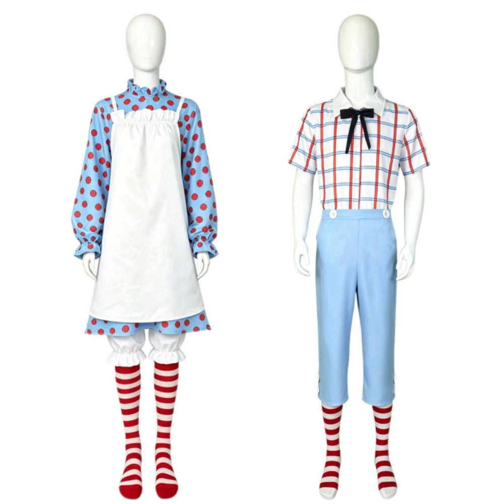 Raggedy Ann & Andy: A Musical Adventure Blue White Set Outfits Cosplay Costume
