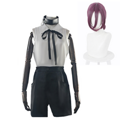 Reze White Black Set Outfits Cosplay Costume Halloween Carnival Party Suit