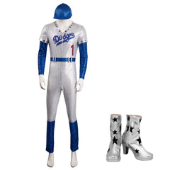Rocketman Elton John Dodgers Baseball Uniform Cosplay Costume Halloween Carnival Suit