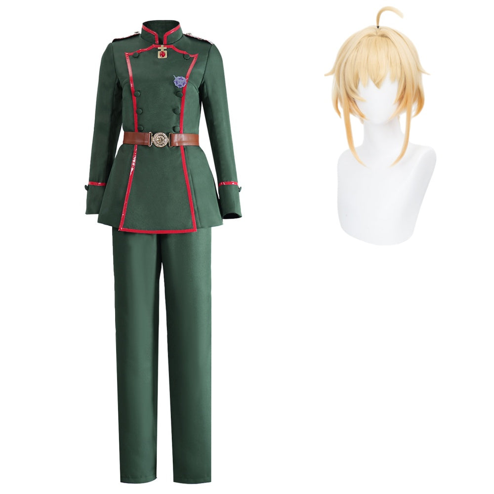 Saga Of Tanya The Evil (2026) Tanya Von Degurechaff Green Military Uniform Outfits Cosplay Costume