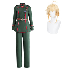 Saga Of Tanya The Evil (2026) Tanya Von Degurechaff Green Military Uniform Outfits Cosplay Costume
