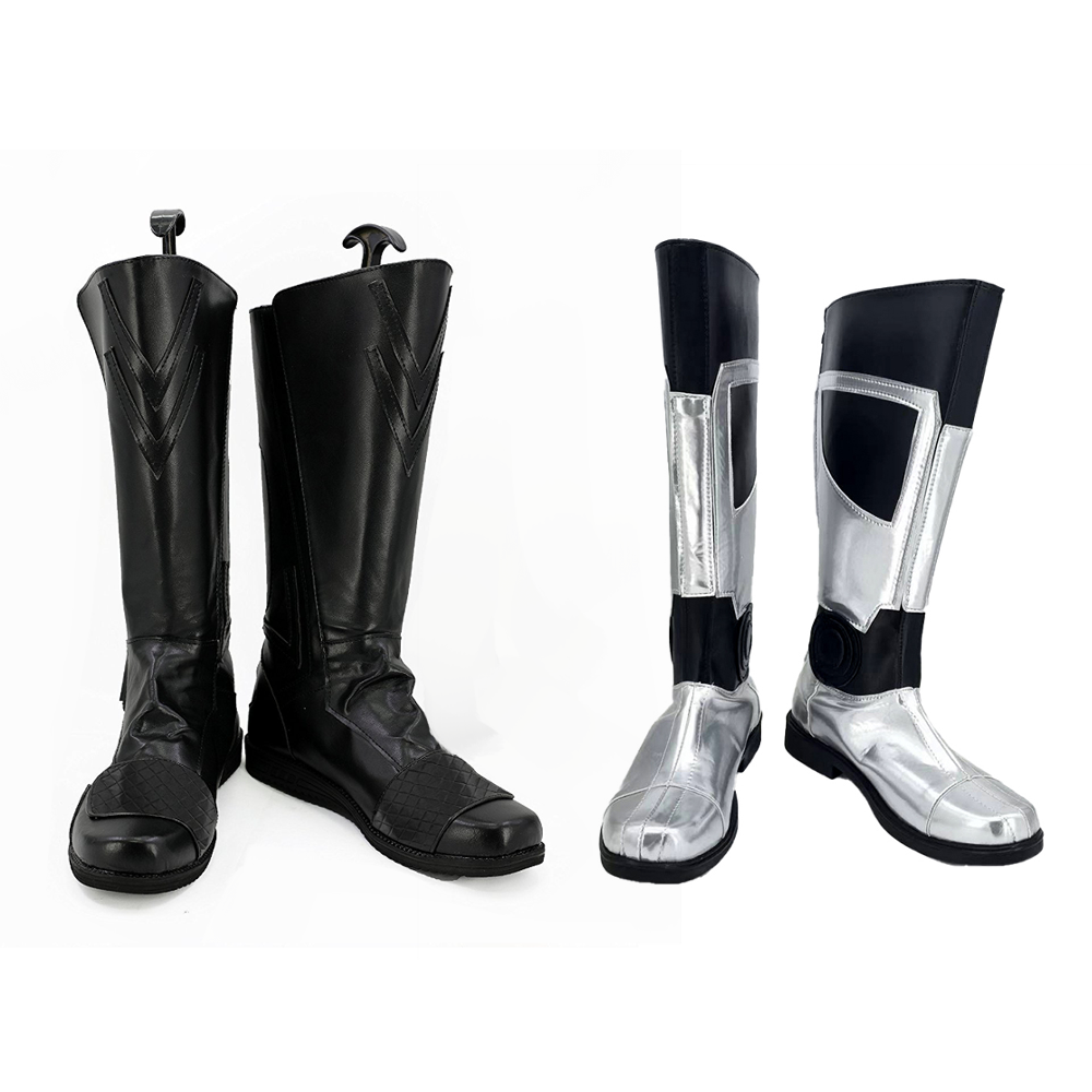 Sith Darth Maul Black Silver Boots Shoes Cosplay Accessories Halloween Props