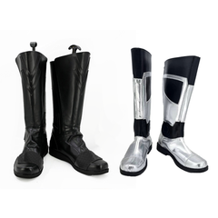 Sith Darth Maul Black Silver Boots Shoes Cosplay Accessories Halloween Props