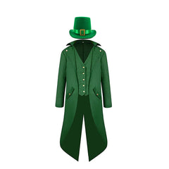 Steampunk Retro St. Patrick‘s Day Cosplay Costume Outfits Halloween Carnival Suit