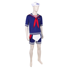 Stranger Things 3 Scoops Ahoy Steve Harrington Blue Sailor Set Cosplay Costume