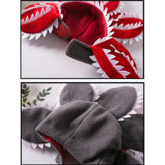 Stranger Things Demogorgon Pet Dogs Cats Flower Head Hat Outfits Halloween Cosplay Costume